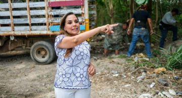 Supervisa Mara Lezama limpieza de basurero clandestino en área verde de la colonia Forjadores